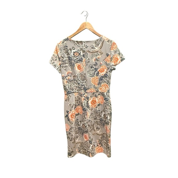 Banana Republic Womens Dress Size 4 Floral Keyhole Neck Career Sheath Work Wear - Picture 10 of 13